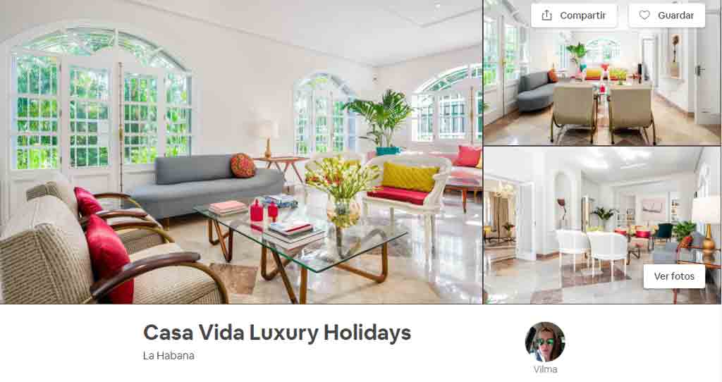 Luxus-Villa in Havanna. Screenshot von AirBnN-Angebot (C) AirBnB