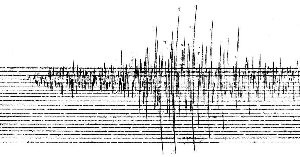 Seismogramm. Hier von Mesina-Erdbeben von 1908 | Bildquelle: Wiki Commons © Public Domain | Bilder sind in der Regel urheberrechtlich geschützt